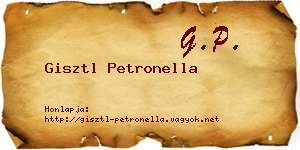 Gisztl Petronella névjegykártya